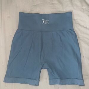 Blue Bike Shorts with Soft Fabric and Simple Design